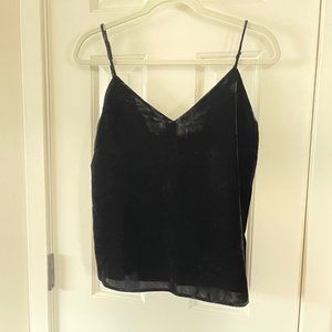 New L'Agence Black Velvet Cami Camisole Size Extra Small XS